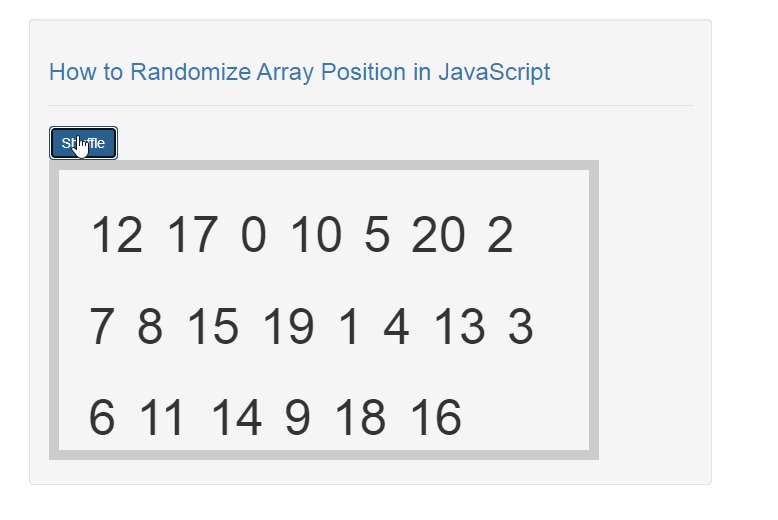 How to Randomize Array Position in JavaScript SourceCodester